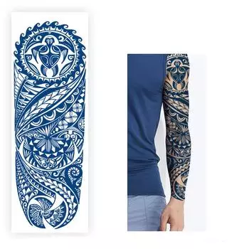 1 лист водонепроницаемый, но съемный полуперманентный травяной тату на всю руку тигр лев цветы татуировки для мужчин и женщин