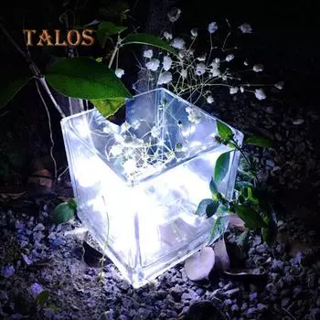 1 м 10 шт. светодиодные водонепроницаемые украшения гирлянды рождественские рождественские уличные декорации гирлянды белый