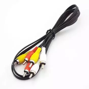 1 м 1,5 м 3 м 3-полосный Rca штекер 3 Rca штекер M-M соединительный адаптер провод композитный аудио-видео кабель вилка 1M