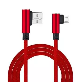 1 м/2 м/3 м 90-градусный кабель Micro USB для Samsung XiaoMi HuaWei, шнур для быстрой зарядки и передачи данных 0.35M чёрный