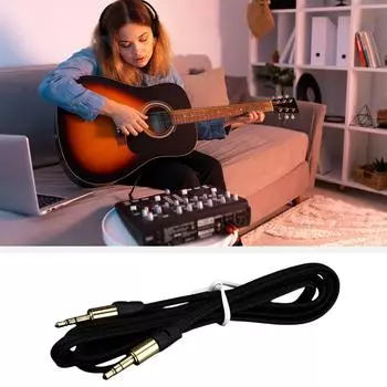 1 м 3,5 мм штекер-штекер стерео аудио шнур удлинительный кабель микрофонный Aux провод линия для смартфонов и планшетов черный