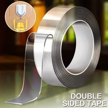 1 м/3 м/5 м Настенная наклейка, лента Tracsless Nano, двусторонняя лента, наклейка для кухни, дома, ванной комнаты, многоразовые водонепроницаемые клейкие ленты 1M