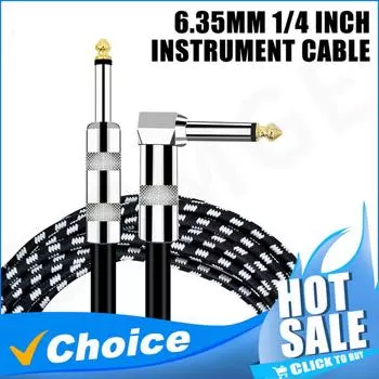 1 м 3 м 6 м Премиум 10-футовый гитарный кабель 1/4-дюймовый инструментальный кабель - бесшумный и сверхпрочный гитарный аккорд - шнур усилителя для баса 1m
