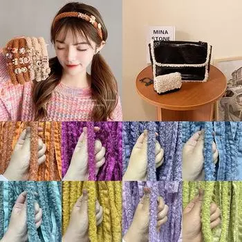 1 м аксессуары для одежды, отделка из искусственной овечьей шерсти, блестящая яркая шелковая отделка 1M