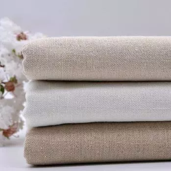 1 м базовая льняная хлопчатобумажная ткань, обычная натуральная ремесленная занавеска для шитья своими руками, скатерть Zakka, материал 2