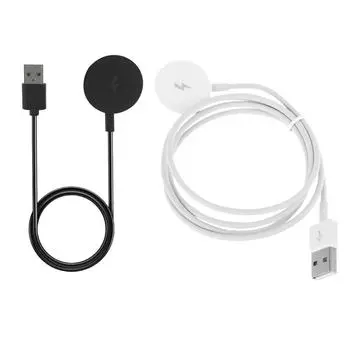 1 м Магнитное зарядное устройство для смарт-часов USB-адаптер для зарядки часов Fossil Gen 1/2/3 A белый
