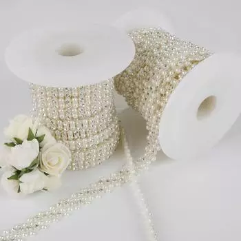 1 м/пакет, двойная проволока, цепочка из бисера, сделай сам, свадебные кружевные аксессуары для волос, одежда, аксессуары для макета места проведения 1.1cm 1m/bag