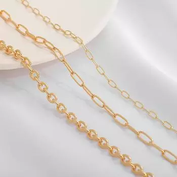 1 м/пакет медная цепочка ручной работы для ювелирных изделий ручной работы DIY 1Meter золотой