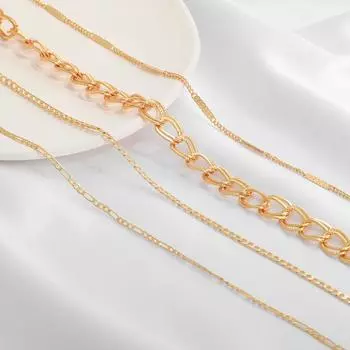 1 м/пакет медная цепочка ручной работы для ювелирных изделий ручной работы DIY 1Meter золотой