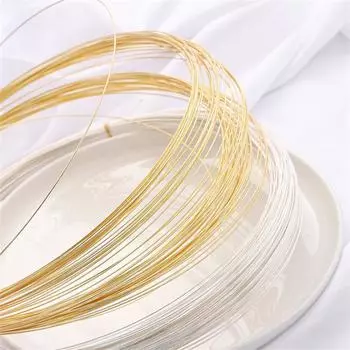 1 м/пакет, полужесткая медная проволока с голым корпусом wire diameter: 0.5mm серебряный