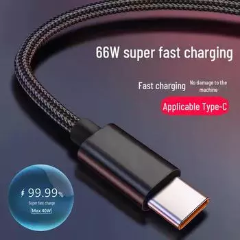 1 м плетеный нейлоновый USB-C Android сверхбыстрое зарядное устройство, совместимое с Apple Android Micro 1m