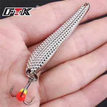 1 мерная приманка для зимней рыбалки, 7 г/12 г/55 мм, спиннинговая приманка, тройной крючок, жесткая приманка 7g-55mm золотой