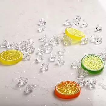 1 мешок искусственный ледяной камень неправильной формы достаточное количество практичный полезный красочный имитация кубиков виски наполнители для ваз принадлежности для вечеринок