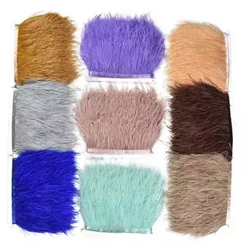 1 метр цветные страусиные перья на ленточной отделке шириной 8-10 см черные страусиные перья декор для одежды искусственные украшения