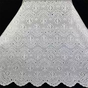 1 метр/лот ширина 125 см не совсем белый цвет хлопчатобумажная ткань ажурная вышивка кружевная ткань ручная работа DIY одежда аксессуары покинуть белый
