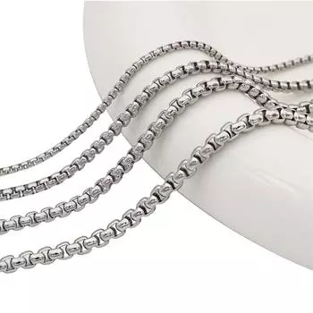 1-метровая квадратная цепочка из жемчуга из нержавеющей стали для самостоятельного изготовления ожерелья и браслета 2mm 1meter