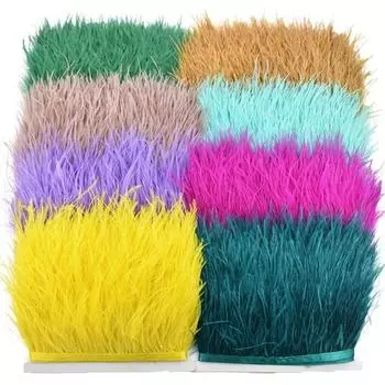 1 метр, высокое качество, страусиные перья на ленте, бахрома, отделка 8-10 см, отделка для шитья своими руками, флекос, белое платье с перьями, одежда красный