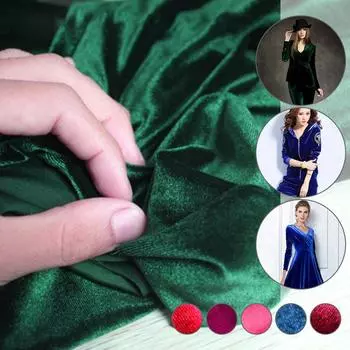 1 метр золотой бархатной ткани, мягкая, тянется со всех сторон, компактная золотая бархатная ткань для самостоятельного шитья одежды, обивочного материала для платьев