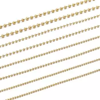 1-метровая медная цепочка из бисера для изготовления ювелирных изделий своими руками, аксессуары для рукоделия 1.2mm