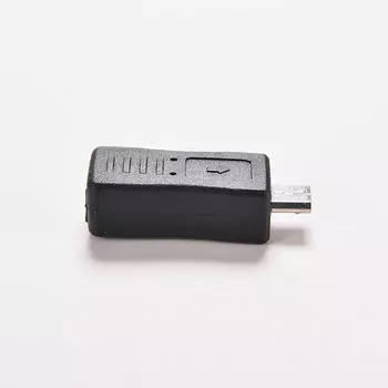 1 Mini USB Female To Micro USB Male F/M адаптер для зарядки данных конвертер разъем чёрный