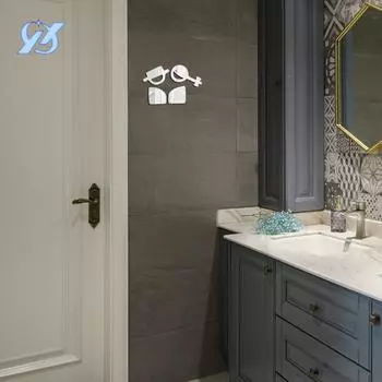 1 мм акриловая наклейка на стену трехмерное украшение ванная комната дверь знак настенная наклейка настенная живопись