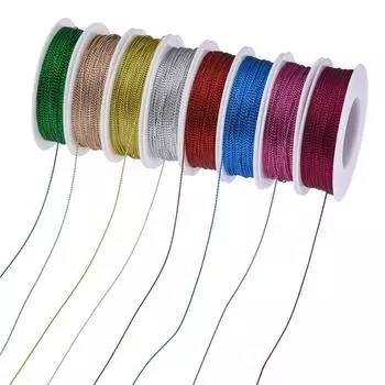 1 мм веревка для бирок, неэластичная веревка, цветная веревка с зеленым луком, шнурок для рождественских колокольчиков, веревка для поздравительных открыток 100 метров green/100m