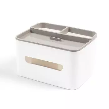 1 многофункциональный настольный ящик для хранения, коробка для салфеток, держатель ящика для бумаги, пульт дистанционного управления и стойка для хранения различных принадлежностей для организации рабочего места.