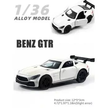 1:Модель автомобиля 36 Benz GTR из сплава, коллекционная игрушка-симуляция суперкара, откидывающаяся дверь, идеальный подарок на день рождения