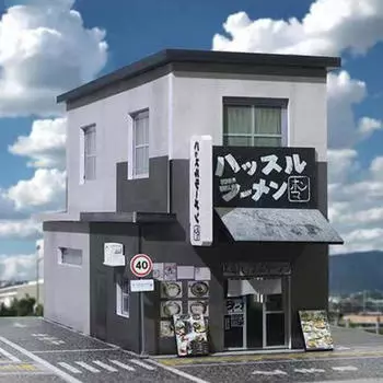 1:Модель-диорама Ramen Shop в масштабе 64, декоративный настольный орнамент, макет стола для песка S-калибра
