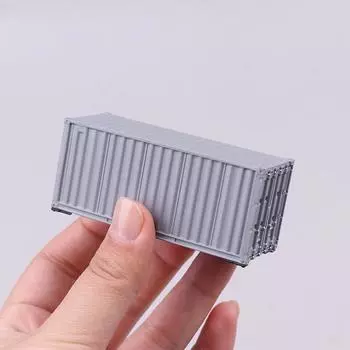 1:Модель контейнера масштаба 87 20 футов перевозки для аксессуаров железнодорожного плана сцены серый