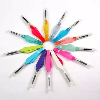 1 * модная пластиковая расческа Duo, кисть для ресниц, бровей, ресниц, косметические инструменты для макияжа