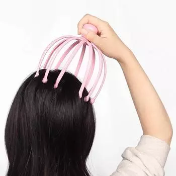 1 Multifunctional Octopus Head Massager, Unisexes, Detachable 18-Claw Massager, Deep Relaxation, Stress Relief Massage Tool синий