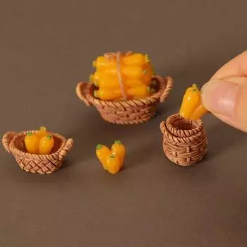 1 набор 1/12 кукольный домик имитация морковных корзин кукольная кухня корзина для хранения продуктов украшения кукольные домики аксессуары