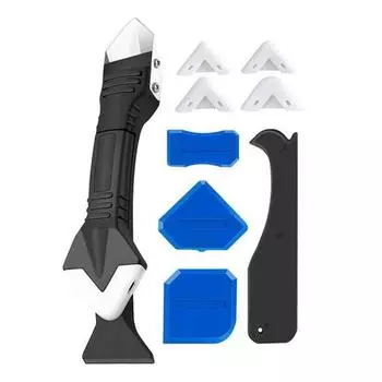 1 набор 3-в-1 скребков для заделки швов на кухне, в ванной, на полу, в окнах, инструменты для отделки, многоразовые инструменты для удаления затирки, герметика, выравнивания швов Sets