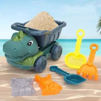 1 набор 6 шт/7 шт многофункциональные игрушки для песка очаровательные полезные динозавр инженер машина пляжная игрушка автомобиль A