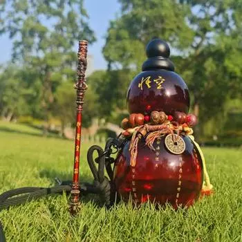 1 набор 800 мл бутылка для воды из тыквы с ремешком-наклейкой, герметичная, многоразовая, для путешествий и спорта