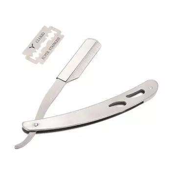 1 набор бритв Straight Edge из нержавеющей стали для парикмахерских салонов, безопасный складной нож для бритья, удаление волос