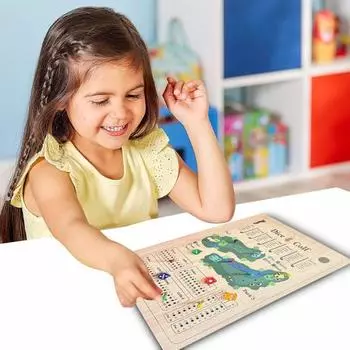 1 набор деревянных игральных костей для гольфа, настольная игра, портативная дорожная доска для подсчета очков, игрушка для детей и взрослых, интерактивная настольная игрушка для гольфа, детская семейная вечеринка, игровые принадлежности