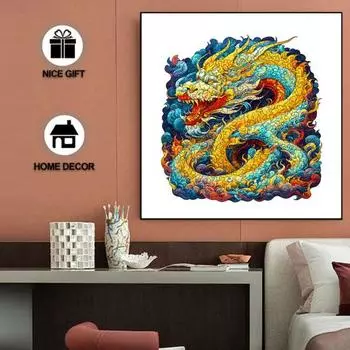 1 набор деревянных пазлов в форме животных, нестандартная головоломка, обучающая игра-головоломка «Лес» B