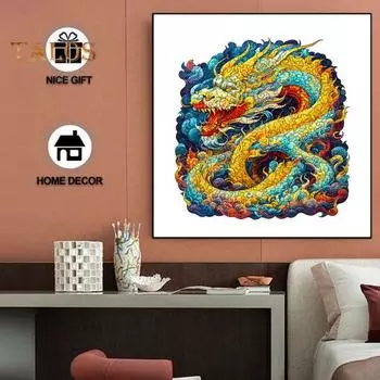 1 набор деревянных пазлов в форме животных, нестандартная головоломка, обучающая игрушка-головоломка «Лесной домик» для детей, подростков, взрослых, подарок на Рождество и день рождения H