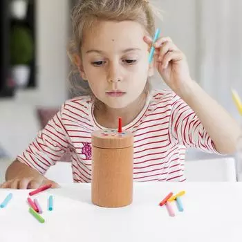 1 набор деревянных стаканчиков для сортировки по цвету, дошкольное обучение, мелкая моторика, сенсорная игра на сопоставление, для мальчиков и девочек, обучающая палочка, диск, падающая игрушка