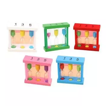 1 Набор Детская игрушка песочные часы Яркие цвета Легкая для переноски Креативные Студенческие Таймер для управления временем Ежедневное использование