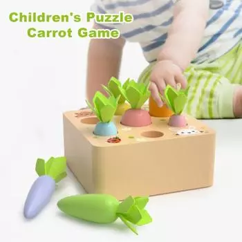 1 набор детских деревянных игрушек для вытягивания моркови, обучающая игра, доска для сбора редиса, развивающая навыки мелкой моторики