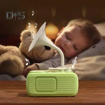 1 набор детских игрушек-граммофонов с 96 карточками для раннего образования детей, музыкальный проигрыватель, магнитофон, музыкальная шкатулка, интерактивная игрушка для повествования светло-синий