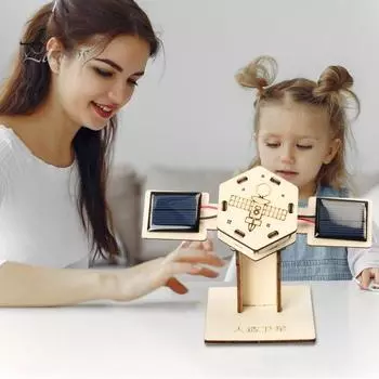 1 набор DIY набор для моделирования искусственного солнечного спутника, обучающая деревянная головоломка ручной работы, модель спутника, детские проекты по исследованию науки, STEM, игрушка для космоса