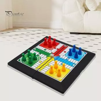 1 набор для 4 игроков, летающие шахматы, складная шахматная доска, 16 шахматных фигур, игральные кости, дорожная игра для детей, взрослых, семейного вечера, интерактивная классическая стратегическая игра разноцветный