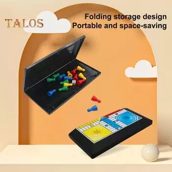 1 набор для 4 игроков, летающие шахматы, складная шахматная доска, 16 шахматных фигур, игральные кости, дорожная игра для детей, взрослых, семейного вечера, интерактивная классическая стратегическая игра разноцветный