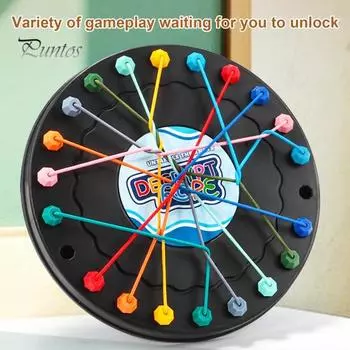 1 набор для детей, игра по распутыванию веревок, настольная игра с узлами из скрученной веревки, логическое мышление, интерактивная обучающая красочная эластичная веревка, распутывающая игрушку M