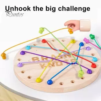 1 набор для детей, игра по распутыванию веревок, настольная игра, развивающая логическое мышление, интерактивная обучающая игрушка для распутывания эластичных веревок A