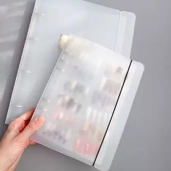 1 набор для хранения ногтей, гладкая поверхность, большие слоты для дизайна, наклейки для ногтей, водные наклейки, альбомы для сбора для салона L